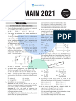 JEE Main 2021 Feb 24 Second Shift Question Paper