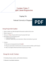 Lecture 3 Simple Linear Regression