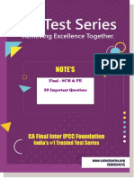 Ca Final - Strategic Cost Management and Performance Evaluation 50 Important Queestions 1670727583800681