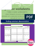 Common Denominator Practice Packet