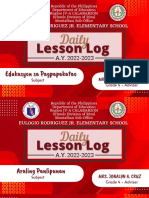 Daily Lesson Log Template