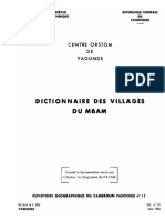 Dictionnaire Des Villages Du Mbam