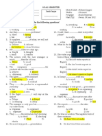 Soal English Semester FHUT 2016 - (Key Answer)