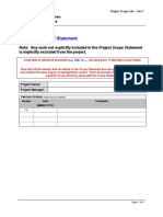 Scope Statement Template