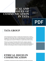 Tata's Ethical and Legal Issues of Communication