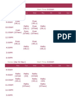 KAEG Timetable