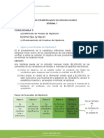 Estadística para Las Ciencias Sociales: ¿Qué Es Una Prueba de Hipótesis?