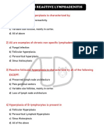 Mcqs On Reactive Lymphadenitis: 1) Reactive Follicular Hyperplasia Is Characterized by