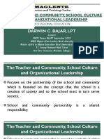 The Teacher and Community School Culture and Organizational Leadership