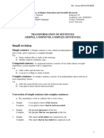 Lesson2-Trasformation of Sentences