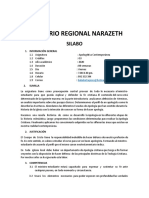 SEMINARIO REGIONAL NARAZETH - Silabo