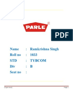 Name: Ramkrishna Singh Roll No: 1033 STD: Tybcom Div: B Seat No