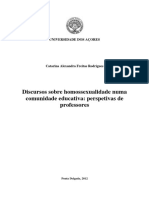 Discursos Sobre Homossexualidade Numa Comunidade Educativa: Perspetivas de Professores