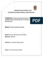 Ev 2 Informe de Resolucion de Un Caso de Establecimiento de Estandares, Calculo y El Analisis de Desviaciones