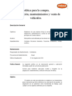 Politica de Compra de Vehiculos Adm Mtto y Venta de Usados Agosto