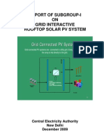 Report of Subgroup-I ON Grid Interactive Rooftop Solar PV System