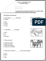 Year 3 Assessment 2022 English Paper 1