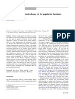 Different Effects of Climate Change On The Population Dynamics