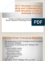 W 5 Is and IT Strategic Analysis Understanding Current Situation