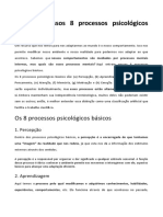 Conheça Nossos 8 Processos Psicológicos Básicos