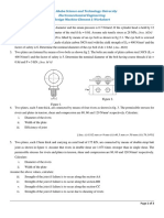 Addis Ababa Science and Technology University Electromechanical Engineering Design Machine Element I Worksheet