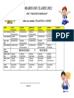 Horario de Clases 2022