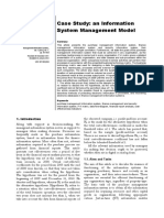 Case Study An Information System Managem