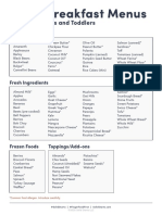 Solid Starts 50 Breakfast Menus For Babies and Toddlers