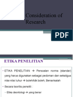 Ethical Consideration of Research