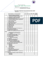 Kinder Teacher Evaluation Checklist Edited