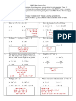 PERT Math Practice Test Atlantic SOLUTIONS