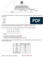 Questoes para A Segunda Etapa - 1 Serie - Respostas