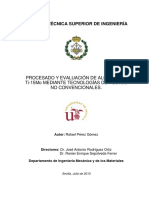 Procesado y Evaluacion de Las Aleaciones de Titanio