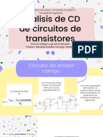 Analisis de CD de Circuitos de Transistores