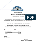 Woldia University Faculty of Business and Economics Departement of Management