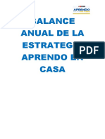 Balance Anual de La Estrategia Aprendo en Casa 2020