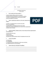 Atividade Avaliativa 8 Ano - Filosofia