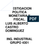 Investigacion Politica Monetaria y Fiscal