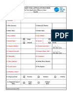 Turkey Visa Application Form