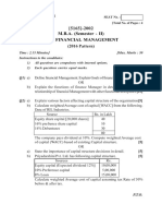 FINANCIAL MANAGEMENT April 20172016 PatternSemester II