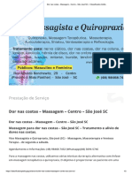 Dor Nas Costas - Massagem - Centro - São José SC - Vico Massagista e Quiropraxia