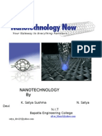 Nanotechnology By: K. Satya Sushma N. Satya Devi I.T Bapatla Engineering College