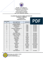 G10-Jupiter Classroom and Teachers Inventory