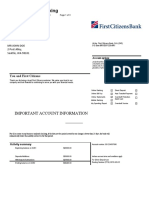 First Citizens Checking: Important Account Information