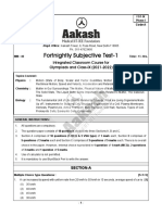 Fortnightly Sub Test-1A (C-9) Phase-I - Science (14-05-2021)