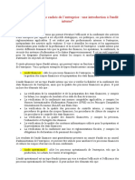 Types de L'audit Interne