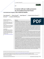 Maternal Mortality in Women With Pre Viable Premature Rupture of Membranes