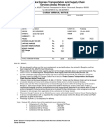 Cargo Arrival Notice: Consignee Notify