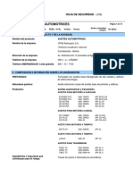 Ficha Tecnica de Aceite para Auto