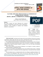 Factors Affecting The Ecological Conditions of Surkhandarya Region (Biotic, Abiotic, Anthropogin, Temperature, Water)